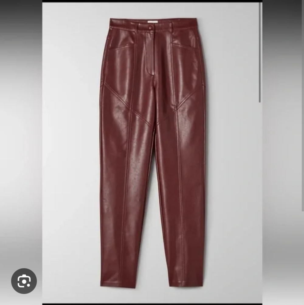 Aritzia Wilfred Rebel Pant Faux Leather Size 10